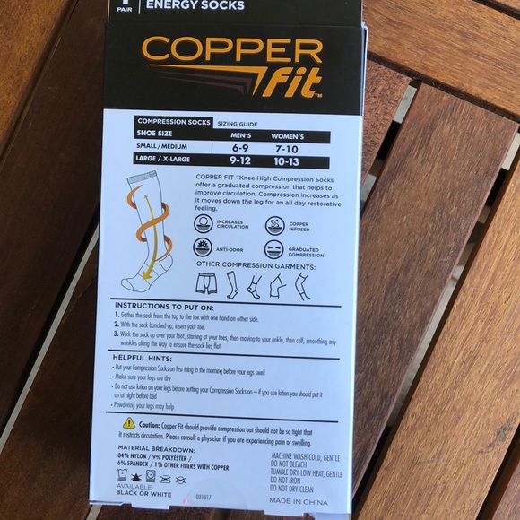 Copper Fit Energy Compression Socks size S/M - Picture 7 of 8